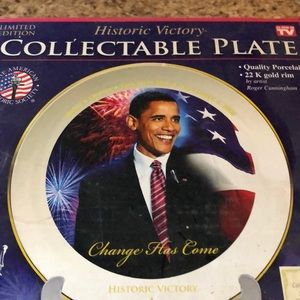Historic Plate Obama 44th president collectible